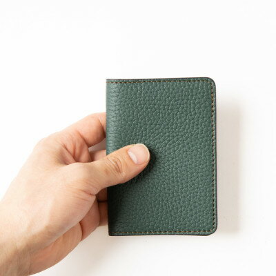 【ふるさと納税】HEDGE　たつの市産シュリンク型押し牛革 免許証用カードケース(ダークグリーン)1個【1259576】 サムネイル3