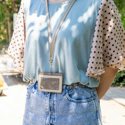 【ふるさと納税】ネックストラップ付きIDカードケース たつの市産牛革使用　革製品専門店HEDGE【1279579】 サムネイル3