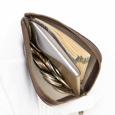 【ふるさと納税】紙幣とカードも入るレザーコインケース(トープ)兵庫県たつの市産牛革使用　HEDGE【1282827】 サムネイル3