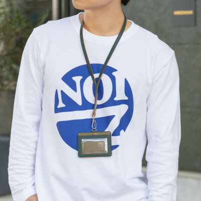 【ふるさと納税】国産牛革のIDカードケース(ダークグリーン)兵庫県たつの市産 ネックストラップ付き　革製品のHEDG【1363412】 サムネイル3