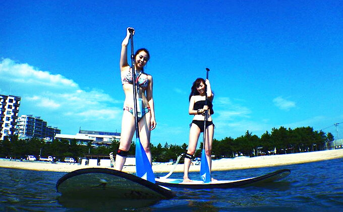 【ふるさと納税】明石の海 大満喫プラン スタンドアップパドル体験＆BBQ 体験チケット アウトドア スポーツ マリンスポーツ 食事券 チケット - 画像2