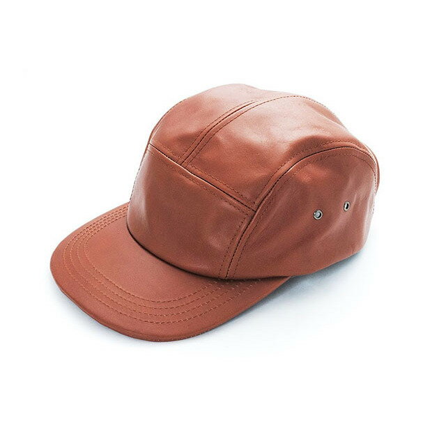 手洗いOK！大きめレザーJETCAP キャメル〔 帽子 キャップ ビッグサイズ 〕 ファッション小物 雑貨 日用品 レザーキャップ