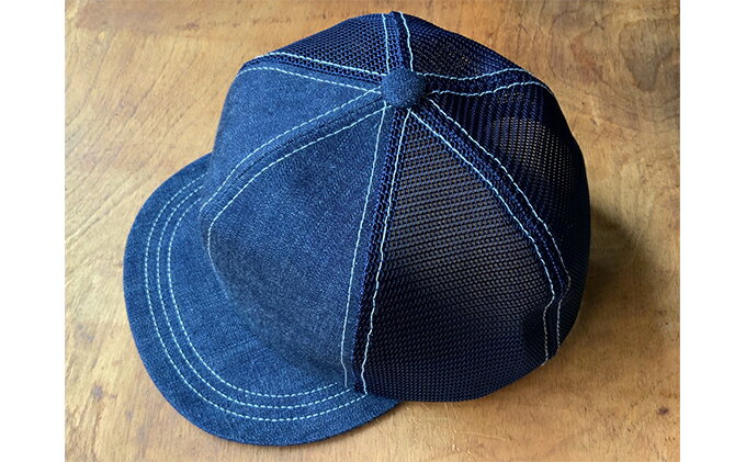 【ふるさと納税】ちょっと大きめデニムメッシュキャップ（ホワイトステッチ） ファッション小物 帽子 サムネイル2