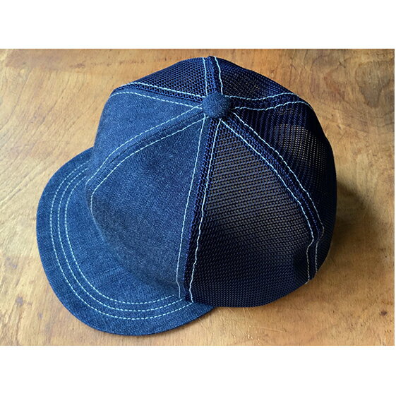 ちょっと大きめデニムメッシュキャップ（ホワイトステッチ） ファッション小物 帽子