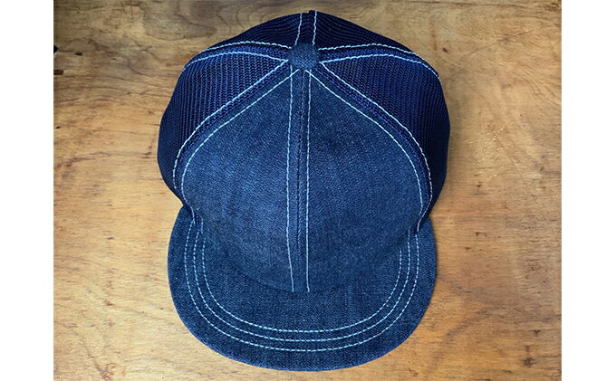 【ふるさと納税】ちょっと大きめデニムメッシュキャップ（ホワイトステッチ） ファッション小物 帽子 サムネイル3