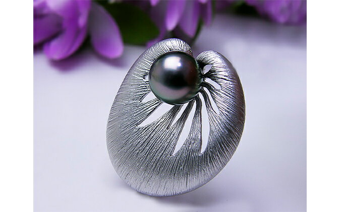 【ふるさと納税】黒蝶真珠ブローチ 椎茸クン ファッション小物 アクセサリー ファッション ペンダント サムネイル3