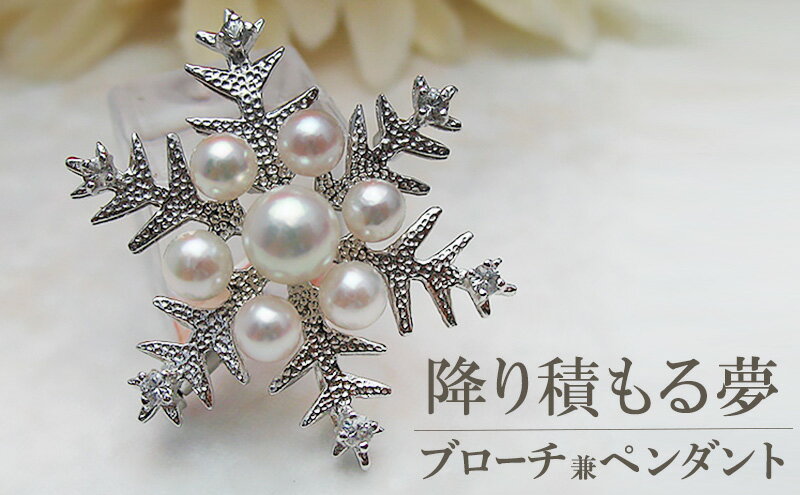 【ふるさと納税】『 降り積もる夢 』ブローチ兼ペンダント | アクセサリー ファッション 小物 オシャレ ギフト 綺麗 特別な日 お出かけ サムネイル2