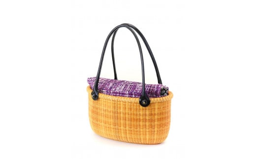 ナンタケットバスケット　10インチトートバスケット　 かごバッグ トートバッグ かばん アメリカの伝統工芸品 着物 飴色 黒