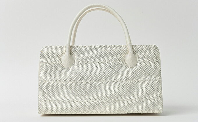 【ふるさと納税】和装バッグ　利休バック　あおりバック　組織　シルバー　お着物に　お茶席に 小物 シンプル お茶会 パーティ セレモニー 入学式 入園式 卒業式 卒園式 結婚式 篠原縫製　お届け：ご入金確認後、約1週間ほどで発送いたします。 サムネイル2