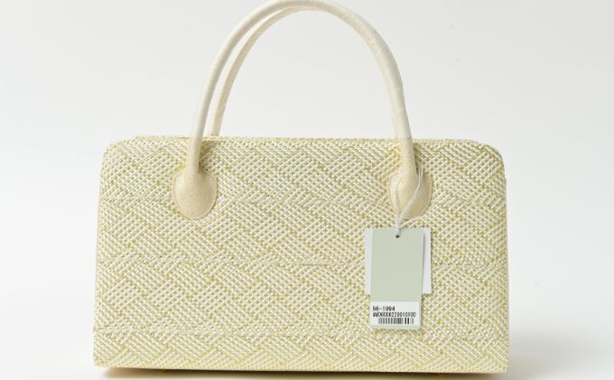 【ふるさと納税】和装バッグ　シャンパンゴールド　組織　あおりバッグ　利休バッグ　着物に 伝統技術 ファッション カバン バッグ 紋付 篠原縫製　お届け：ご入金確認後、約1週間ほどで発送いたします。 サムネイル2