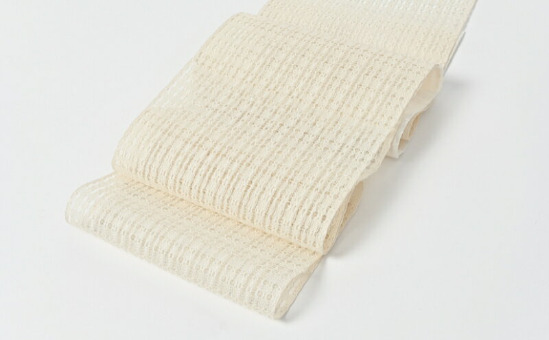 【ふるさと納税】夏帯　名古屋帯　羅　アイボリー色　7月8月よう　絽や紗の着物に 篠原縫製 サムネイル2