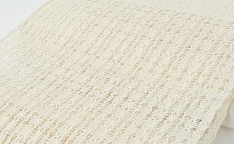 【ふるさと納税】夏帯　名古屋帯　羅　アイボリー色　7月8月よう　絽や紗の着物に 篠原縫製 サムネイル3