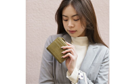 豊岡財布 anti-mode style OLIVE Compact Wallet（AW700）オリーブ / 財布 小財布 小銭入れ 本革 キーケース機能付き メンズ レディース
