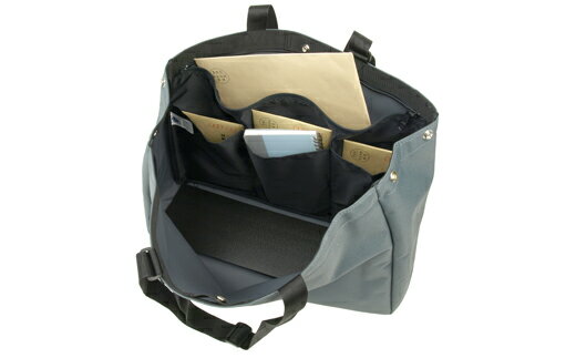【ふるさと納税】豊岡産鞄 横型トート（53385-12）グレー / かばん カバン 鞄 バッグ サムネイル3
