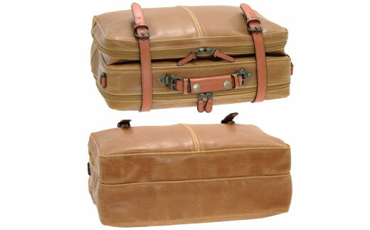 【ふるさと納税】豊岡産鞄 レトロボストンショルダーバッグ（No.1487-24）キャメル / かばん カバン 鞄 バッグ サムネイル3