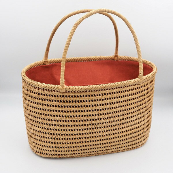 【豊岡杞柳細工】　信玄篭（大） / 信玄篭 かごバッグ バスケット 丈夫 耐久性 伝統工芸品 豊岡杞柳細工 天然素材 高級 おしゃれ かわいい かご カゴ レトロ 和テイスト 長持ち ピクニック お出かけ 手作り ハンドメイド 日本製