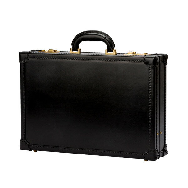 【ふるさと納税】豊岡鞄 マスミ鞄嚢 アタッシュケース クラシック 小 ブライドルレザー ブラック / アタッシュケース B4 メンズ サムネイル2