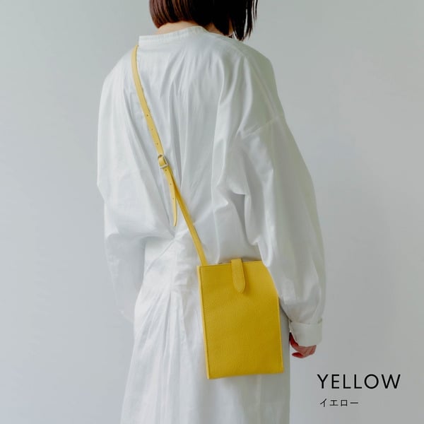 【ふるさと納税】豊岡鞄 Atelier nuu lim ミニショルダー NU64-104 イエロー / アトリエヌウ ミニ ショルダーバッグ コンパクト スマホ ポシェット カバン バッグ 斜め掛け 大人 かわいい おしゃれ 肩掛け 本革 スマホ ショルダー バッグ レディース サムネイル2