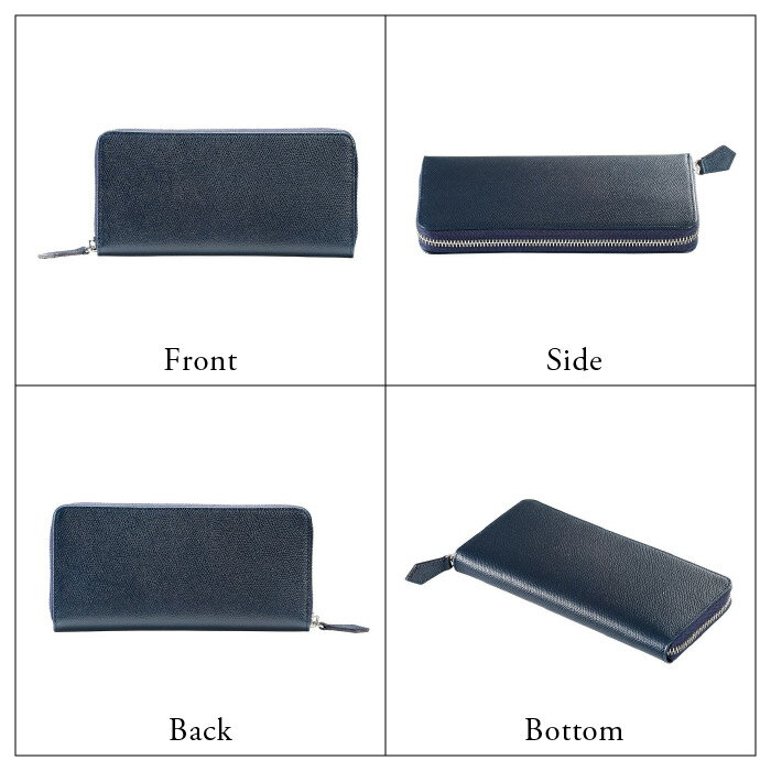 【ふるさと納税】豊岡財布 craftsmanship バレキRFウォレット【選べる3カラー ネイビー・ブラック・チョコ】（CW001） / 木和田正昭商店 財布 メンズ 本革 長財布 ラウンドファスナー サムネイル2