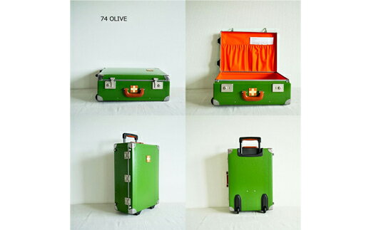 【ふるさと納税】木の庄帆布 トロリー ケース 機内持ち込み キャリーケース 日本製 Made in Japan 2023年モデル【KinoshoTRANSIT】（オリーブ） / キャリーケース 軽量 丈夫 日本製 メンズ レディース 高級 かばん カバン 鞄 シンプル おしゃれ ビートルカラー 緑色 サムネイル2