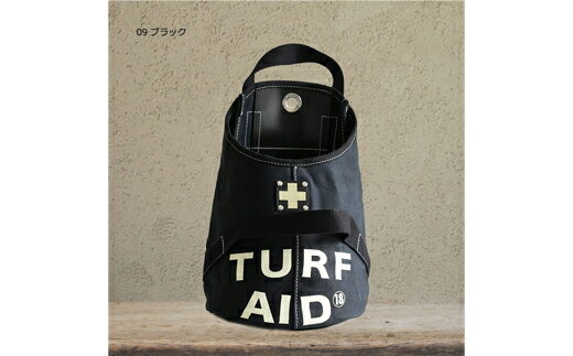 木の庄帆布 【CLUBER BASE クラバーベース】CLUBER BASE “TURF AID“ BAGターフエイドバッグ／砂袋／目土袋（ブラック） / 数量限定 ゴルフ デイボット修復 マナーグッズ ラウンドグッズ ゴルフ用品 日本製 高級 かばん シンプル 日本製 おしゃれ 黒色