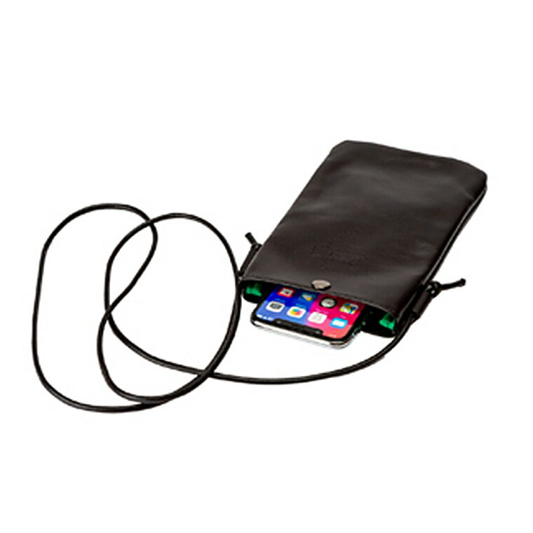 【ふるさと納税】Tajima Cowhide スマホポーチ / ポーチ 大きめサイズ ブラック グリーン 牛革 軽量 経年変化 但馬牛 タジマカウハイド かばん カバン バッグ 鞄 サムネイル3