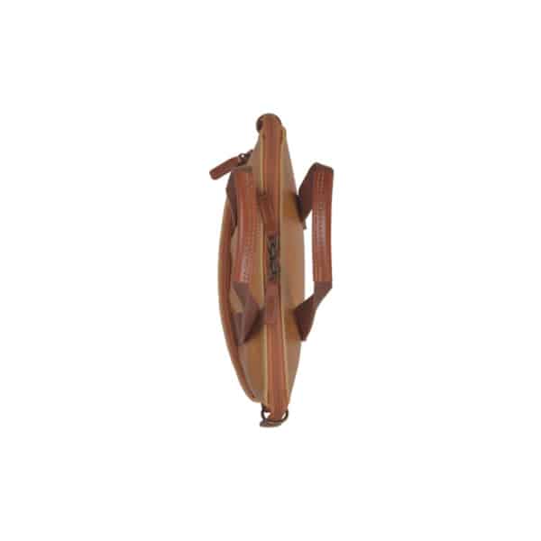 【ふるさと納税】豊岡産鞄 ブレリアス 白化合皮縦型薄マチ兼用ショルダー（26674-10）キャメル / BRELIOUS ビジネス トート バッグ ショルダー 2way メンズ サムネイル3