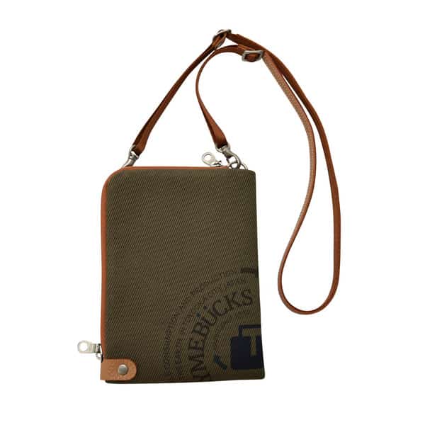 豊岡鞄 THYMEBUCKS ELDER クロスミニショルダー マルロゴ カーキ / タイムバックス エルダー スマホショルダー ブランド レディース スマホポシェット 斜め掛け 大人 かわいい おしゃれ 肩掛け スマホ ショルダーバッグ ポーチ