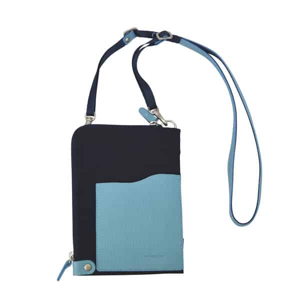 豊岡鞄 THYMEBUCKS For the Blue クロスミニショルダー ディープブルー / タイムバックス スマホショルダー ブランド レディース スマホポシェット 斜め掛け 大人 かわいい おしゃれ 肩掛け スマホ ショルダーバッグ ポーチ