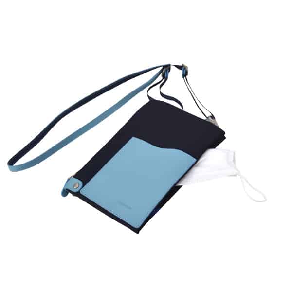 【ふるさと納税】豊岡鞄 THYMEBUCKS For the Blue クロスミニショルダー ディープブルー / タイムバックス スマホショルダー ブランド レディース スマホポシェット 斜め掛け 大人 かわいい おしゃれ 肩掛け スマホ ショルダーバッグ ポーチ サムネイル3