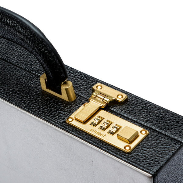 【ふるさと納税】豊岡鞄 マスミ鞄嚢 プラチナ箔革 A4 スリムアタッシュ / アタッシュケース メンズ サムネイル3