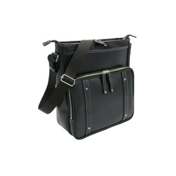 パトリック A4サイズ対応縦型ショルダーバッグ（No.4995-01)ブラック / 豊岡産 豊岡製かばん バッグ