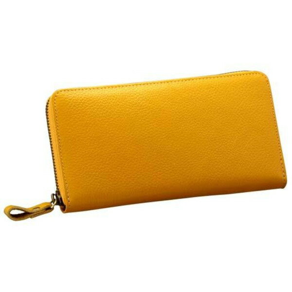 豊岡工房 牛革コインが分けられる長財布（3774-18）イエロー / 財布 ウォレット