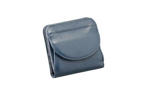 【ふるさと納税】豊岡工房 牛革コンパクト財布（3903）ネイビー / 財布 ウォレット サムネイル2