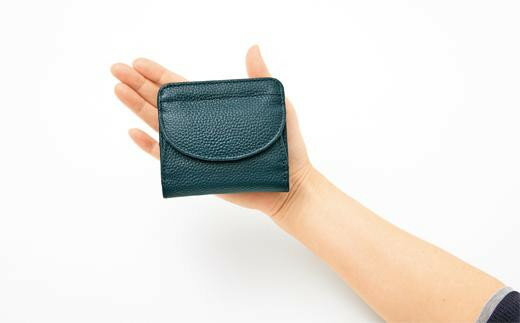 【ふるさと納税】豊岡工房 牛革コンパクト財布（3903）ネイビー / 財布 ウォレット サムネイル3