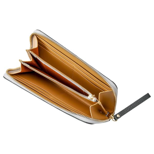 【ふるさと納税】豊岡財布 TUTUMU 伊レザー RFウォレット グリーン / 財布 長財布 レディース ブランド 本革 ラウンドファスナー サムネイル2