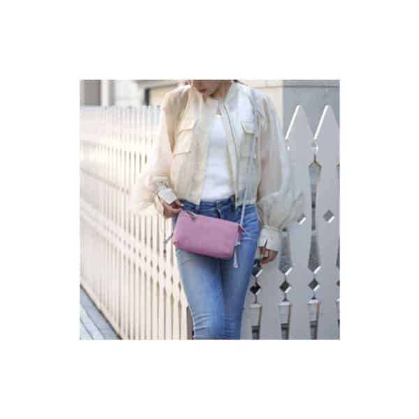 豊岡鞄 TUTUMU スエード Osanpo Wallet（S3101）オールドローズ / 鞄 かばん バッグ カバン おしゃれ ショルダーバッグ