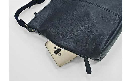 【ふるさと納税】仕事人 レザーショルダーバッグ 15-0029（ネイビー） かばん バッグ ショルダー 牛革 高級感 豊岡製 軽量 斜めがけ サムネイル3