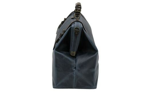 【ふるさと納税】レトロ ダレスボストンバッグ（No.1485-60）ネイビー かばん バッグ ボストン ダレス式 アンティーク レトロデザイン 片手開閉可 サムネイル2