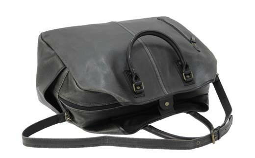 【ふるさと納税】レトロ ボストンバッグ（No.1595-01） ブラック かばん バッグ ボストン レトロ 白化合皮 アンティーク加工 サムネイル3