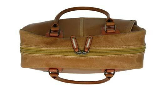 【ふるさと納税】レトロ デイリーユースボストンバッグ（No.1597-24） キャメル かばん バッグ ボストン スポーツ型ボストン 気軽に使える 白化合皮 サムネイル3