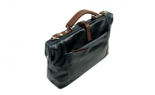 【ふるさと納税】牛革・ダレスバッグS CROSSROAD 505046（ネイビー） かばん バッグ ダレスバッグ 牛革 ショルダーベルト付き サムネイル2