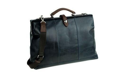 牛革・ダレスバッグL CROSSROAD 505047（ネイビー） かばん バッグ ダレスバッグ 牛革 ショルダーベルト付き A4