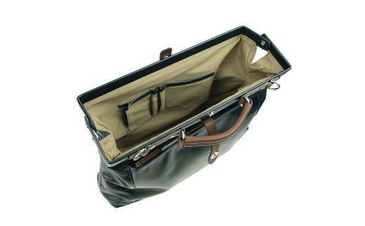 【ふるさと納税】牛革・ダレスバッグL CROSSROAD 505047（ネイビー） かばん バッグ ダレスバッグ 牛革 ショルダーベルト付き A4 サムネイル3