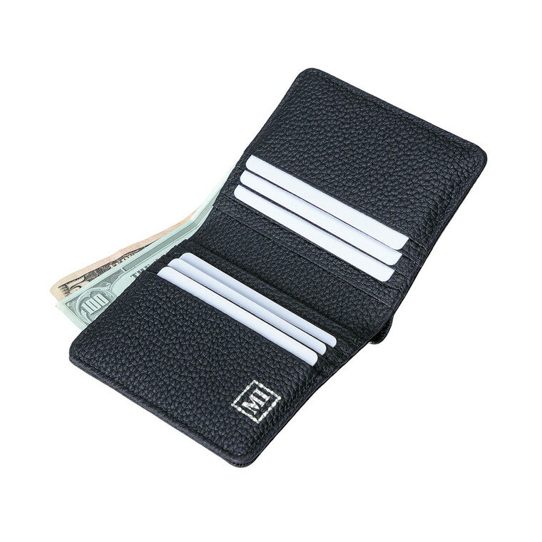 【ふるさと納税】豊岡財布 2つ折りカード財布 ドイツ製本革使用 グリーン・ネイビー WST01 / 財布 二つ折り ウォレット メンズ レディース 革 牛革 革小物 シンプル デザイン 無地 マスミ鞄嚢 サムネイル3