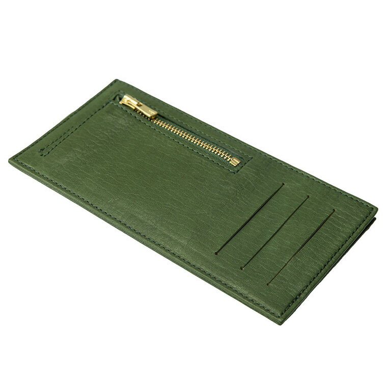 【ふるさと納税】豊岡財布 フラグメントケース カード財布 コーヒー・ワイン・抹茶グリーン WLG2101 / 財布 ウォレット カードケース カード入れ スリム メンズ レディース 革 牛革 革小物 サステナブル シンプル デザイン 無地 マスミ鞄嚢 サムネイル3