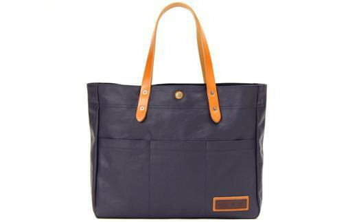 トートバッグ 豊岡鞄 BERMAS 横型トート 60485（ネイビー） かばん バッグ トート モバイル対応 クッションポケット 牛革 バーマス