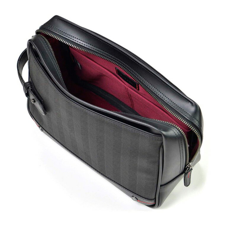 【ふるさと納税】豊岡鞄 霞2WAYショルダーバッグ 13-1128 / ショルダーバッグ クラッチバッグ ブラック 両開きファスナー A5サイズ収納 防水 型崩れしにくい 自立可能 おしゃれ 鞄 かばん カバン バッグ ウノフク サムネイル2