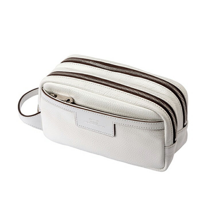 【ふるさと納税】豊岡鞄 CREEZAN ポーチ CJTB-007 (ホワイト)/ 本革 カバン クリーザン ブランド レディース サムネイル2