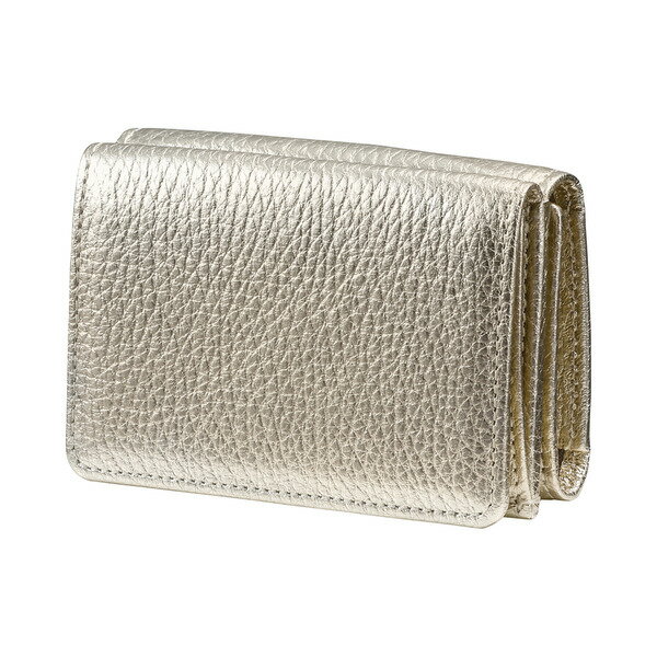 【ふるさと納税】豊岡財布 Colors三つ折りウォレット AW500 ゴールド / 小銭入れ カードケース ミニマル 財布 サイフ 革小物 本革 メンズ レディース サムネイル2